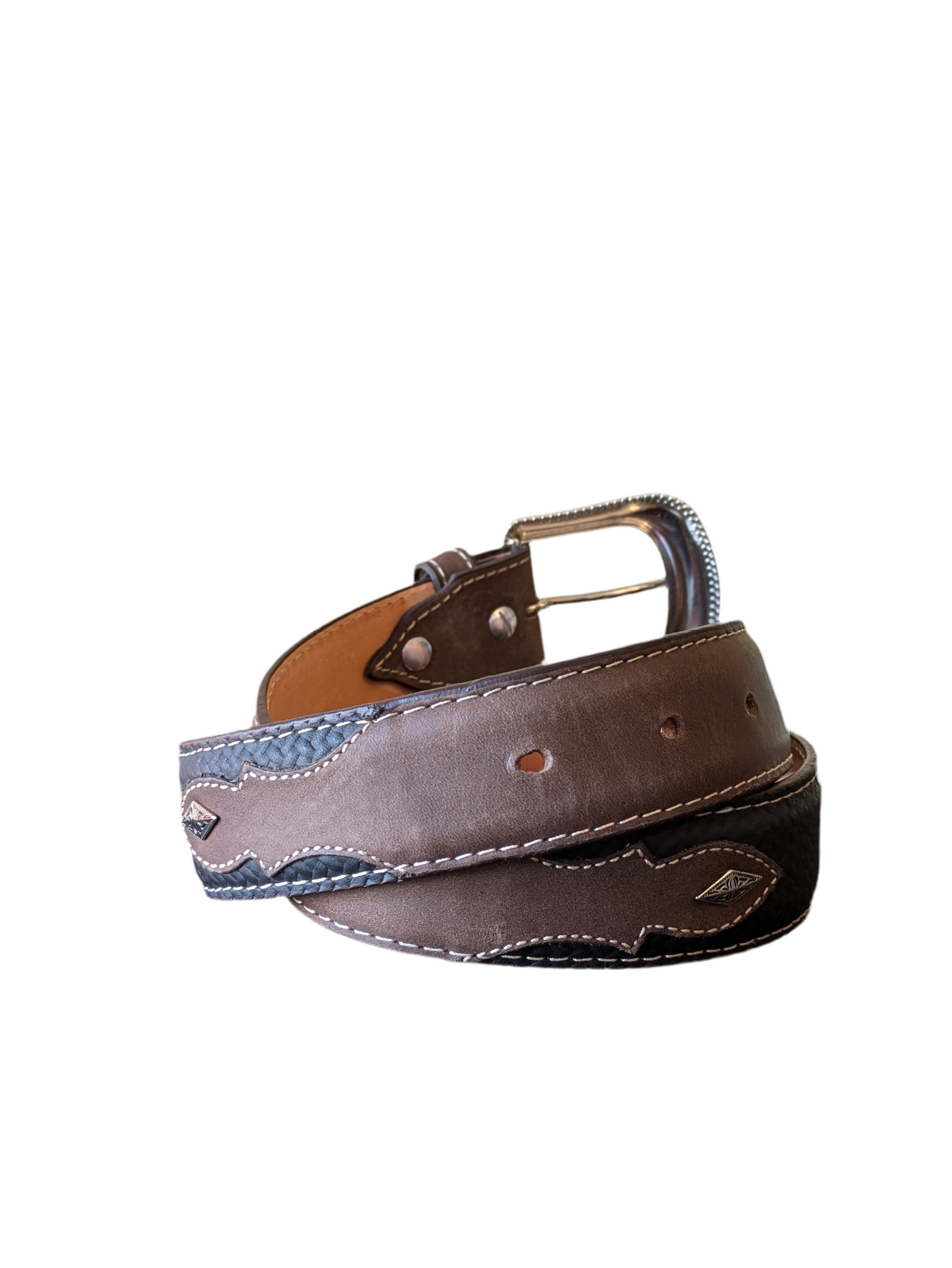 Western Buckle & Rustic Leather Belt