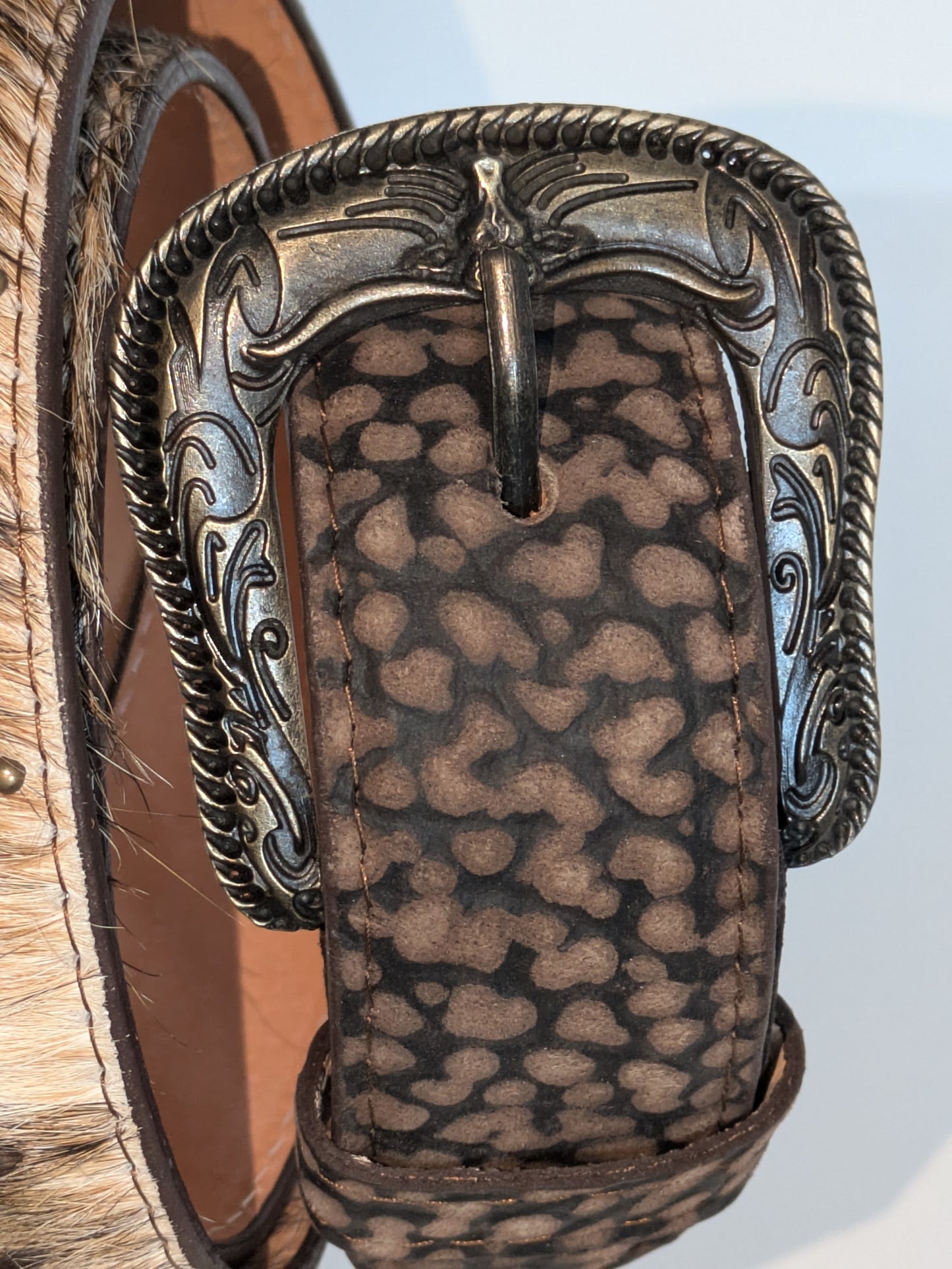 Buckle and Studs, Cowhide Leather Belt