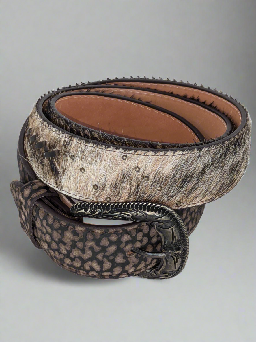 Buckle and Studs, Cowhide Leather Belt