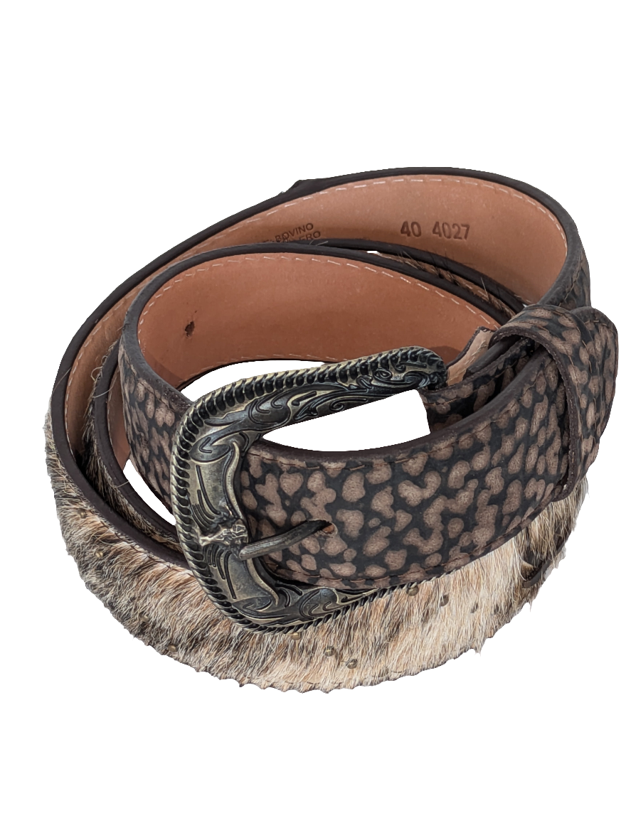 Buckle and Studs, Cowhide Leather Belt